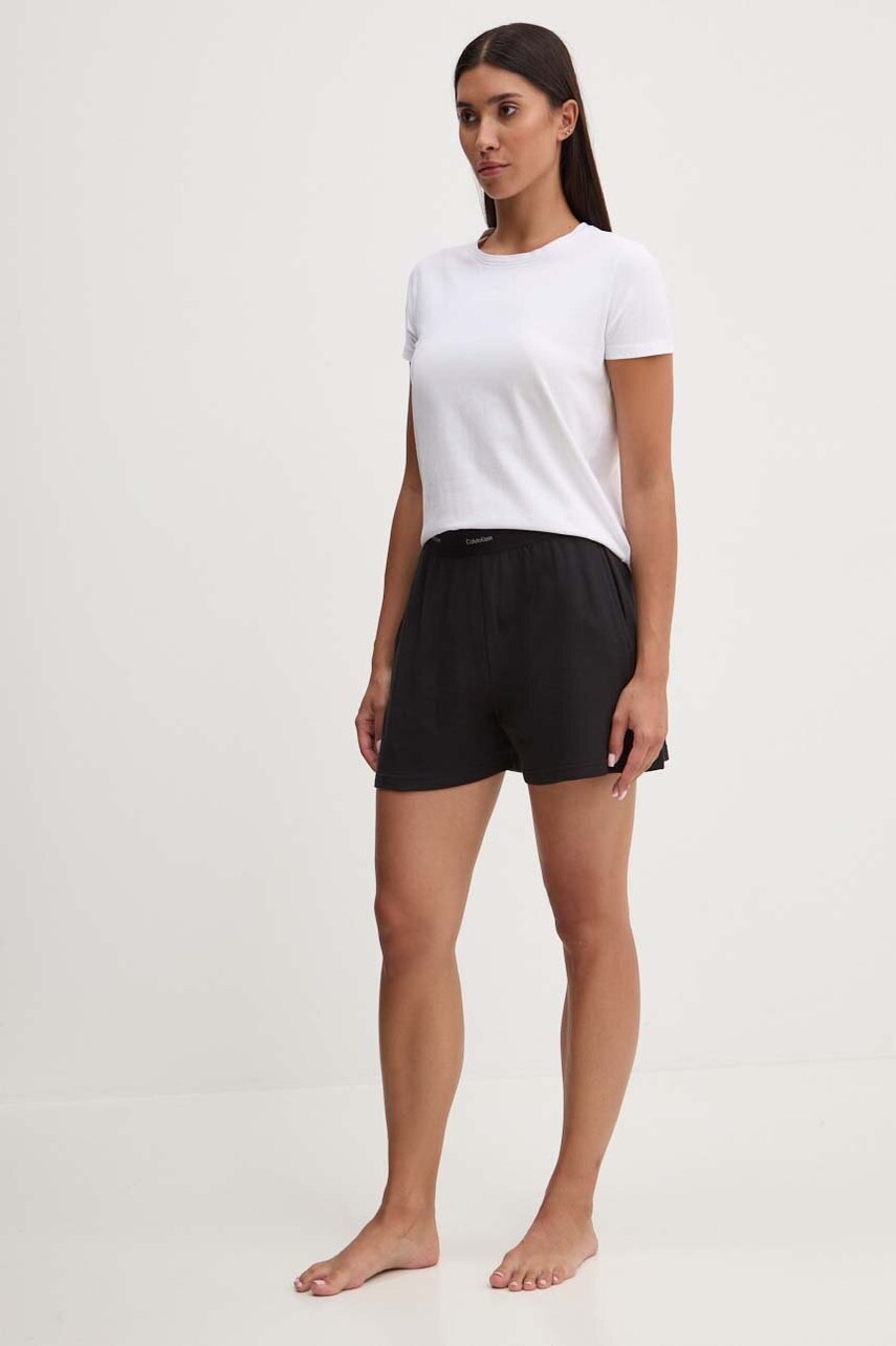 Піжамні шорти Calvin Klein Underwear жіночі колір чорний 000QS7275E