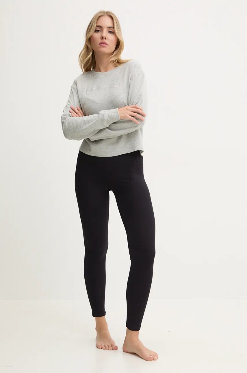 Піжамна кофта Calvin Klein Underwear жіноча колір сірий 000QS7273E
