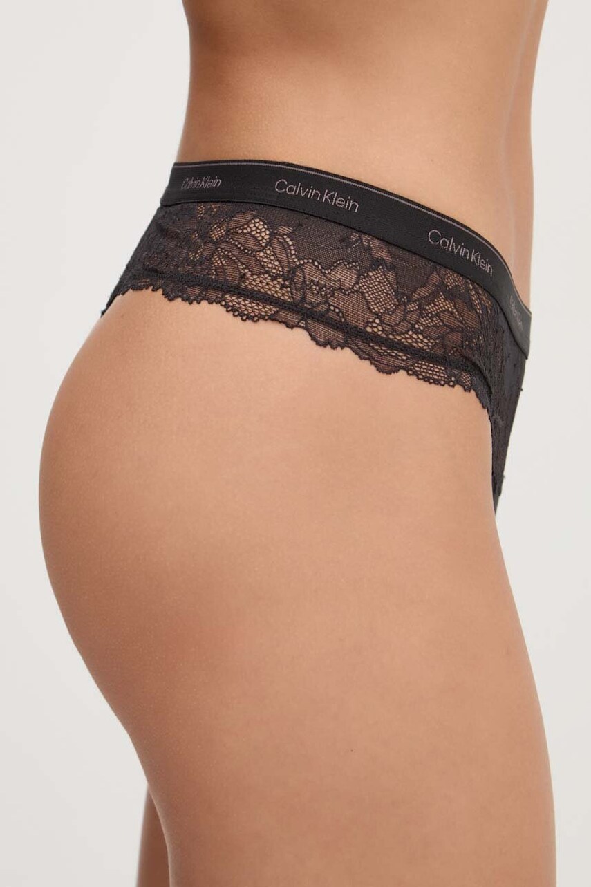 Стринги Calvin Klein Underwear колір чорний 000QF7980E