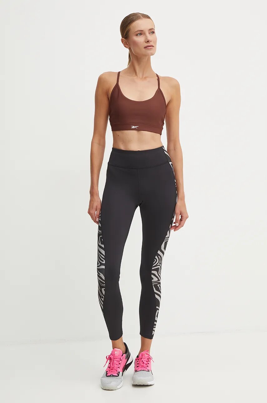 Спортивний бюстгальтер Reebok LUX Collection колір коричневий однотонний 100206201