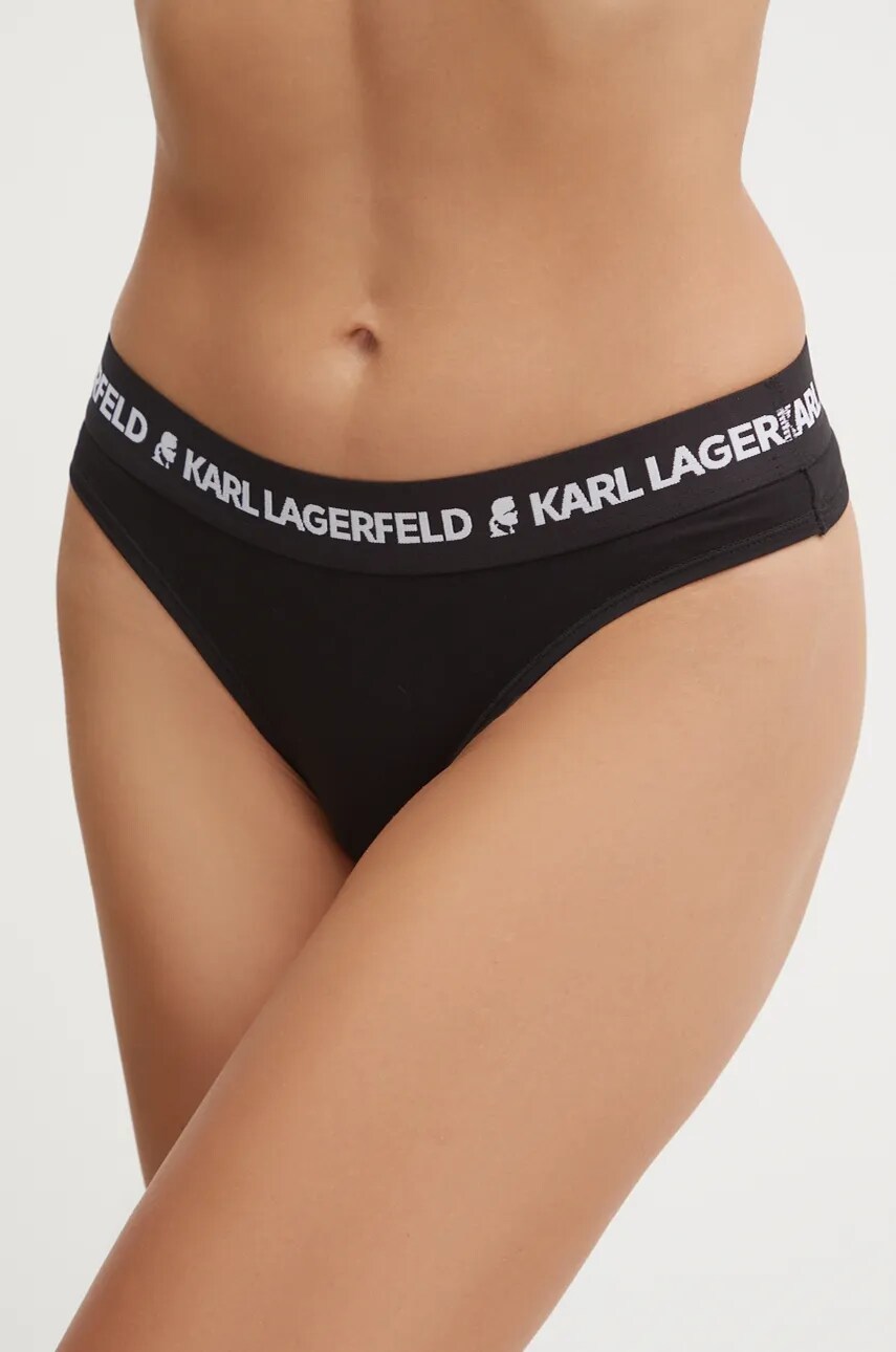 Стринги Karl Lagerfeld 3-pack колір чорний 246W2113