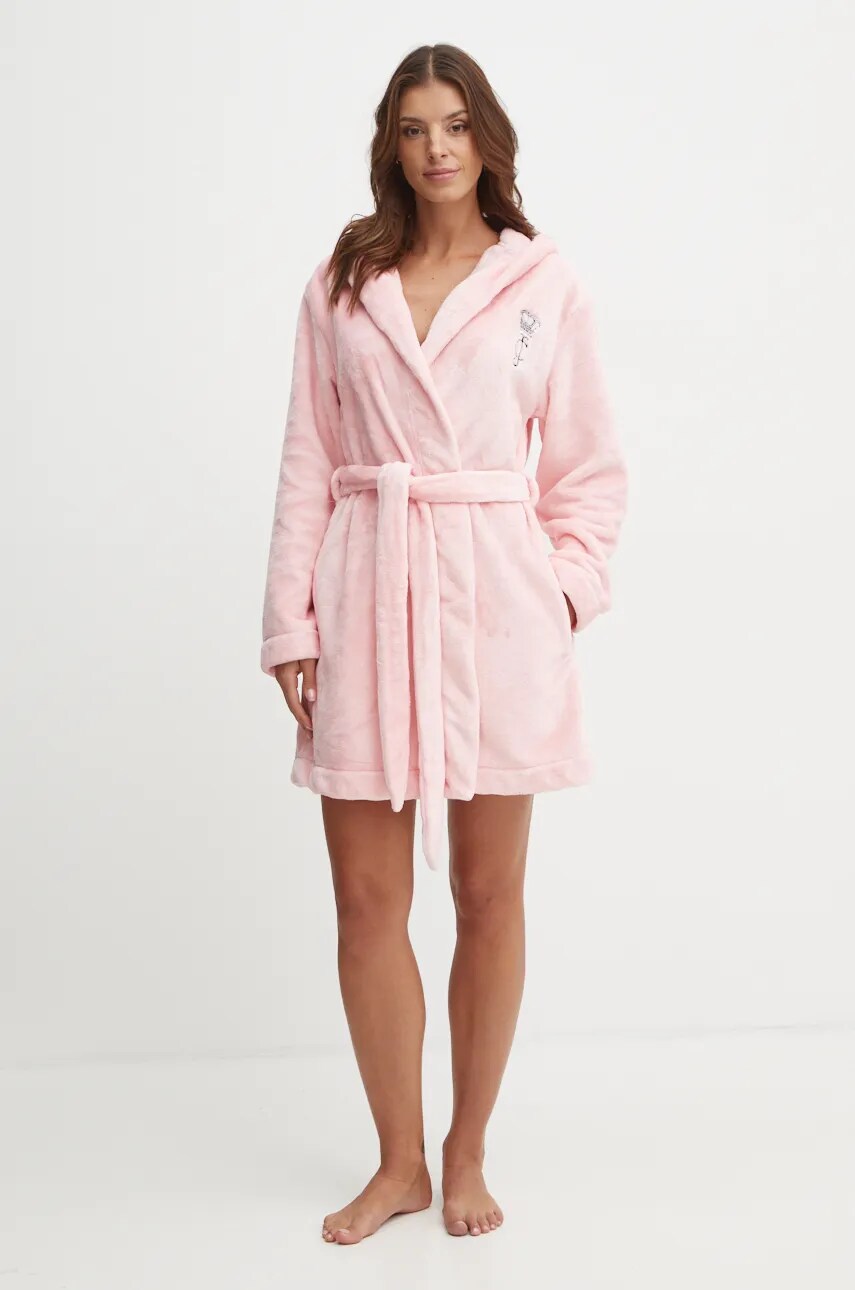 Халат Juicy Couture HOODED ROBE колір рожевий JCLRB224505
