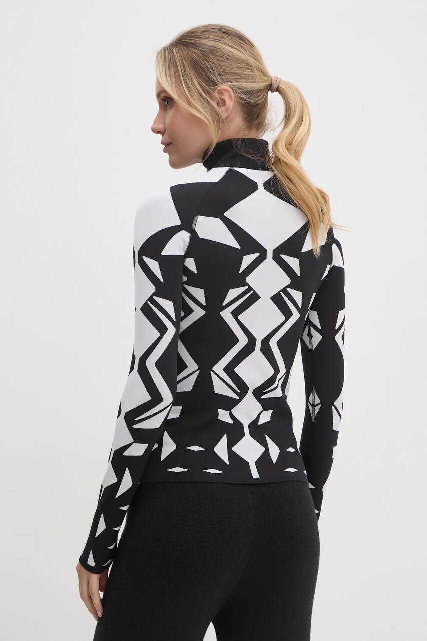 Функціональний лонгслів Perfect Moment Perfect Jacquard колір чорний W3001122