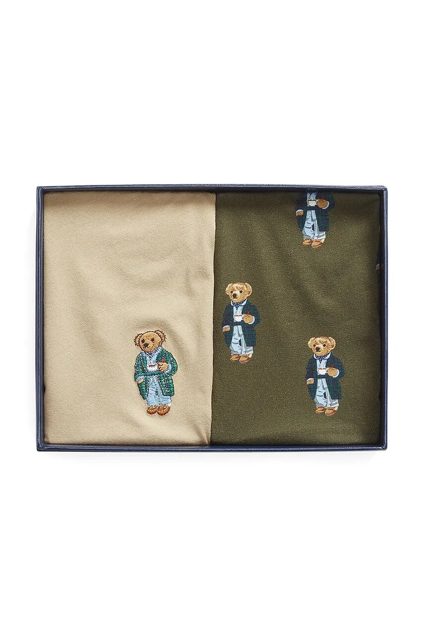 Бавовняні боксери Polo Ralph Lauren 2-pack колір зелений 714843425