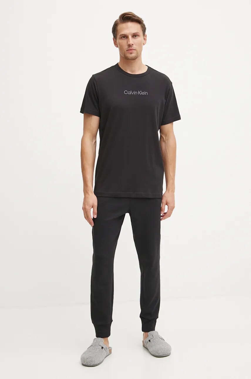 Піжамні штани Calvin Klein Underwear чоловічі колір чорний однотонна 000NM2706E