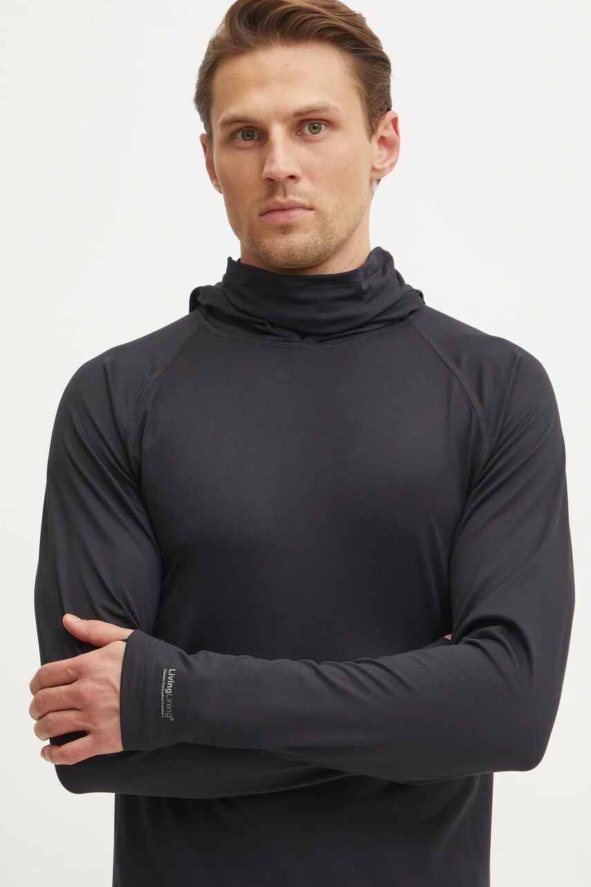 Функціональний лонгслів Burton Midweight X Base Layer Long Neck Hoodie колір чорний 222011
