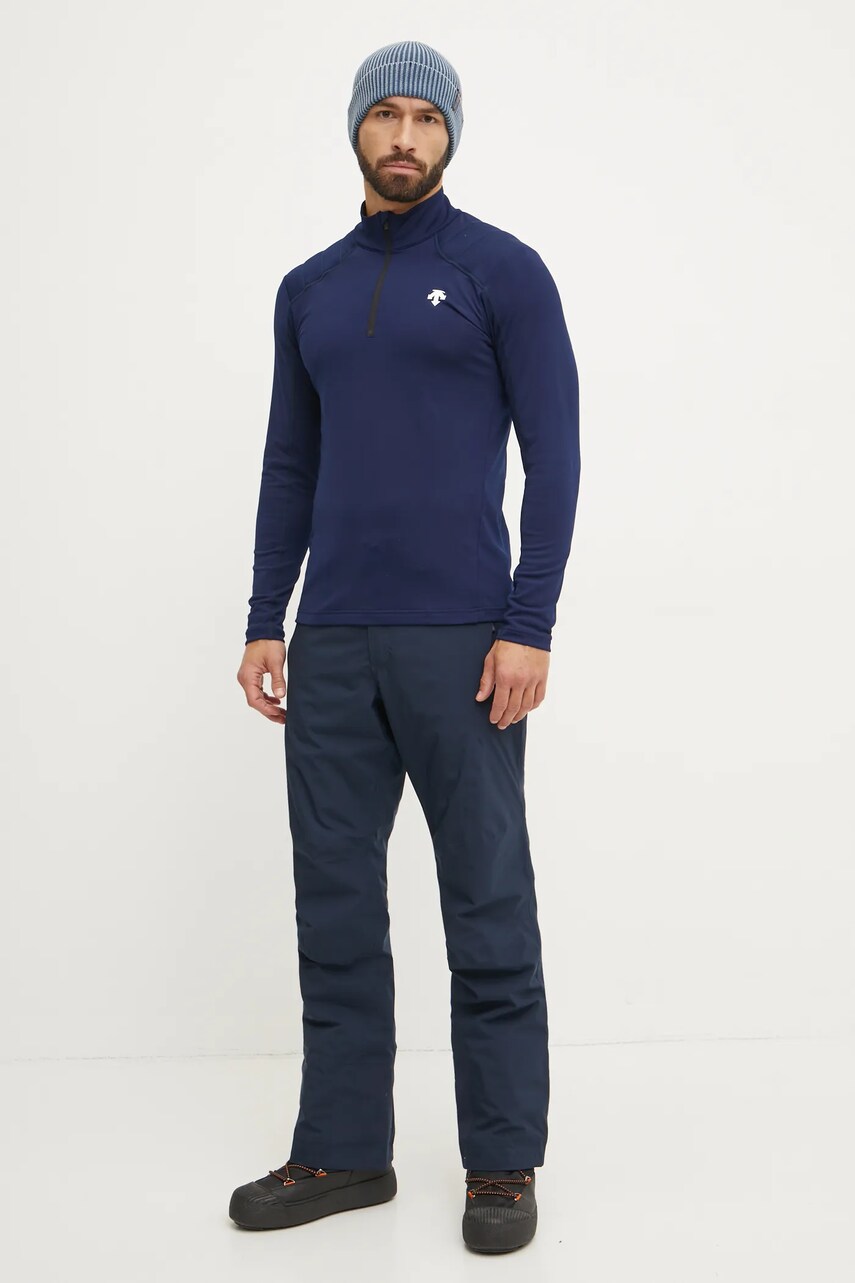 Функціональний лонгслів Descente Shoulder Trim колір синій DWMYGB21