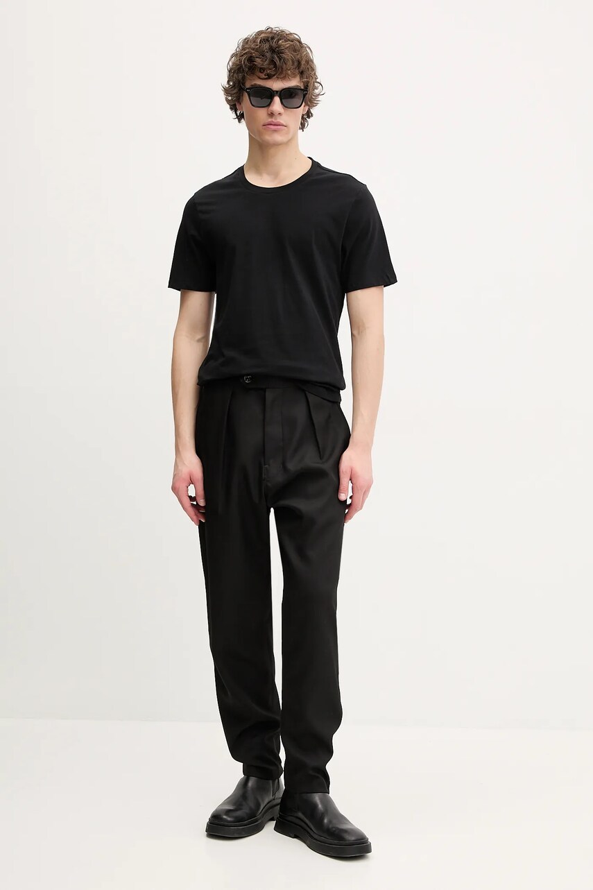 Футболка AllSaints 2-pack чоловіча колір чорний однотонна ASM493451