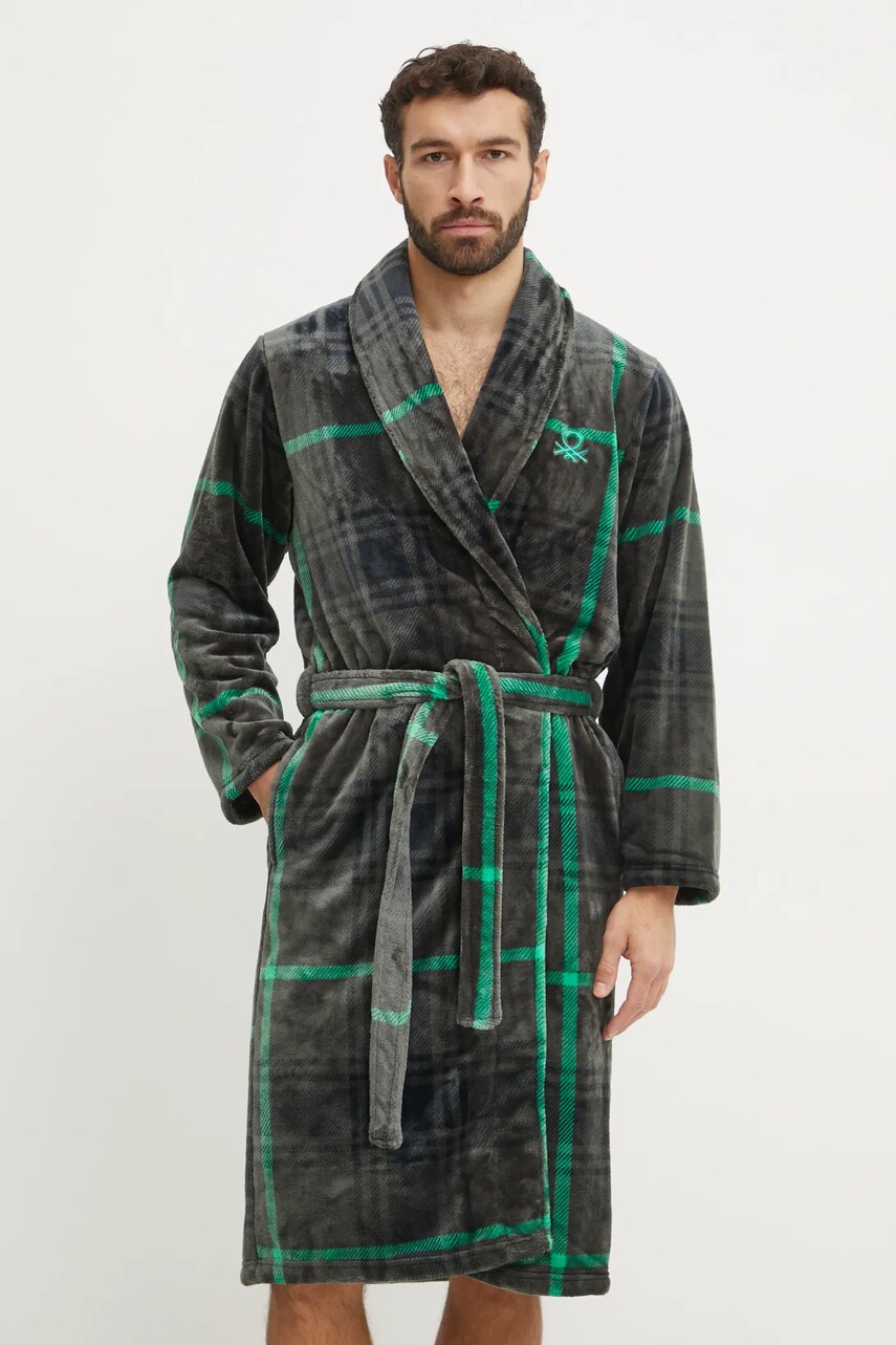 Халат United Colors of Benetton колір чорний 6FK82801F