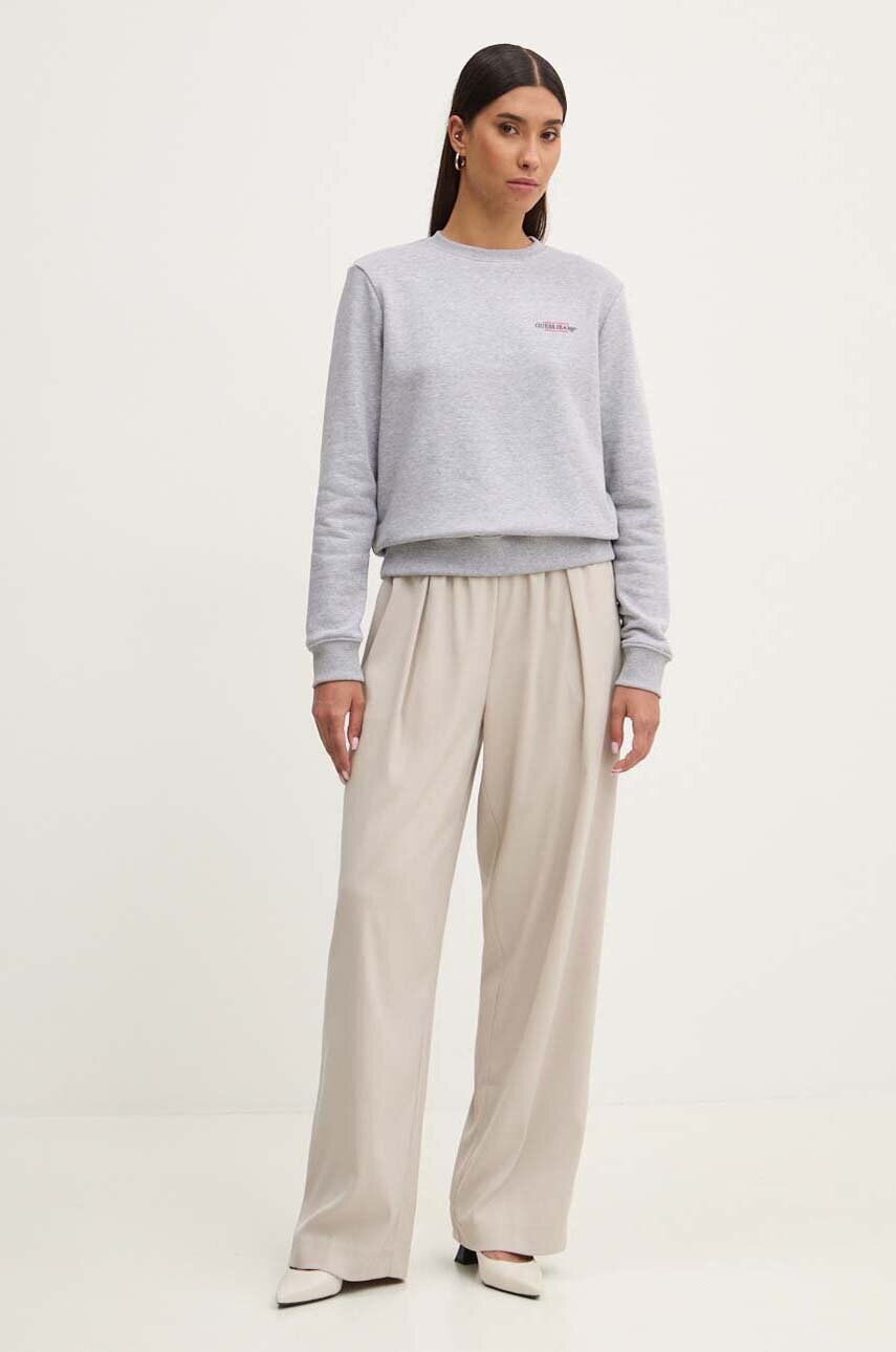 Кофта Guess Jeans жіноча колір сірий з принтом W4YQ07 KC811