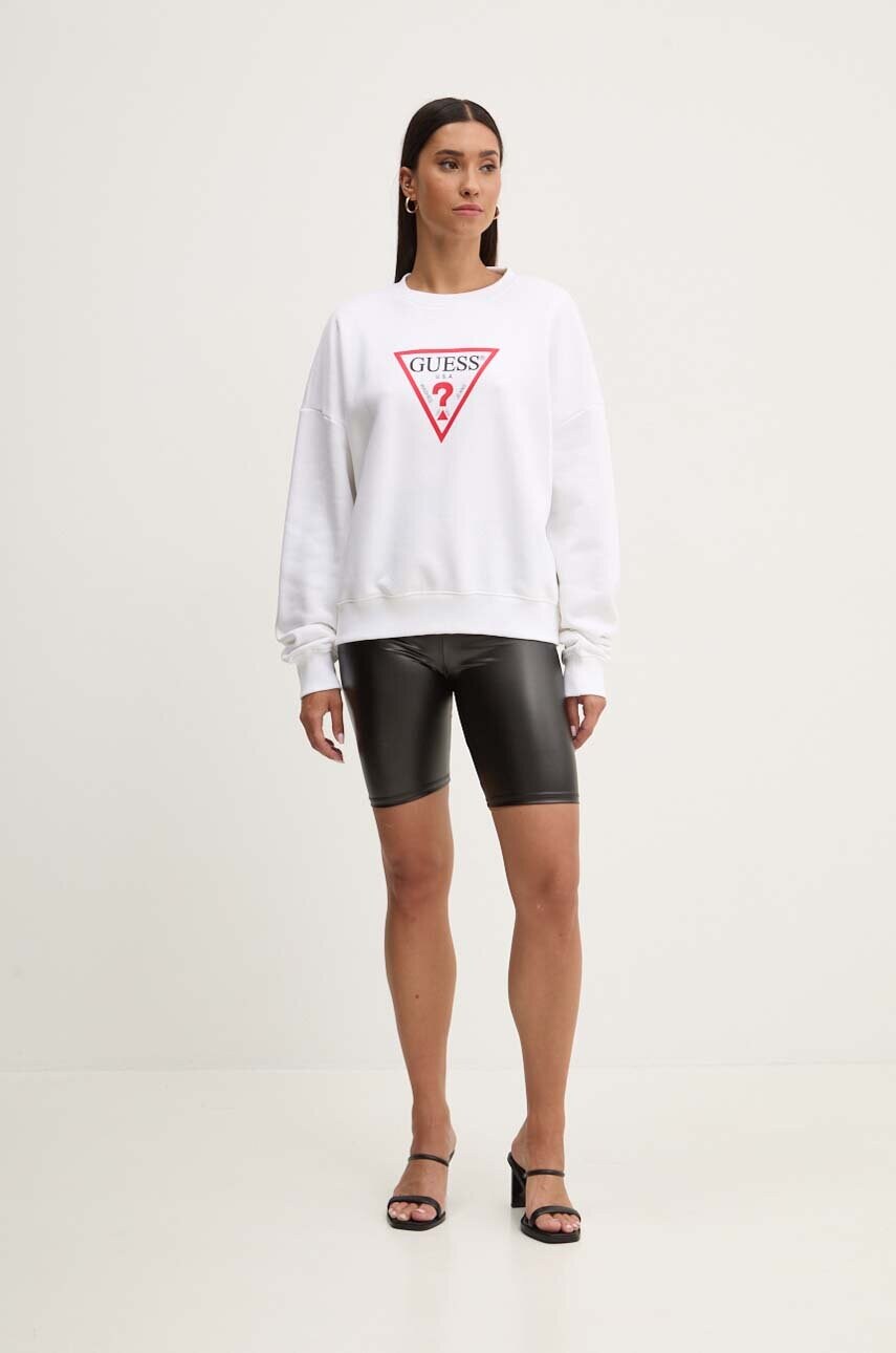 Кофта Guess Jeans жіноча колір білий з принтом W4YQ00 KC811
