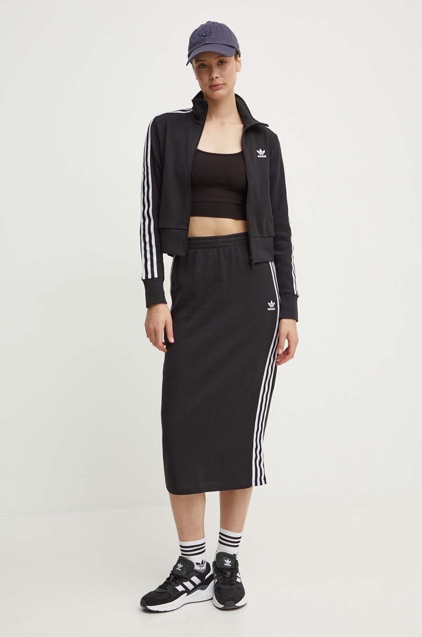 Кофта adidas Originals Knitted Track Top жіноча колір чорний візерунок IY7278