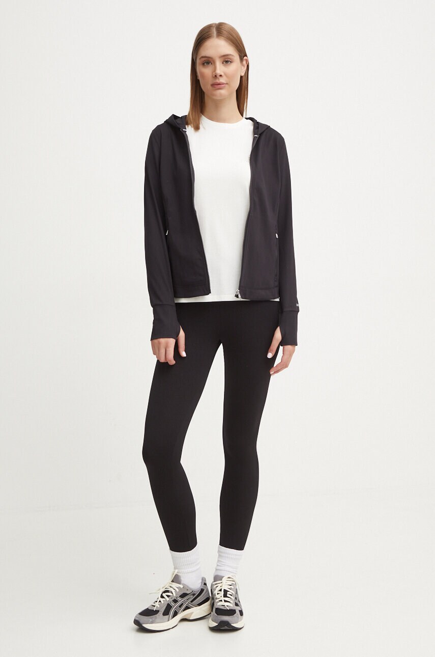 Кофта Dkny жіноча колір чорний з капюшоном однотонна DP4J9408