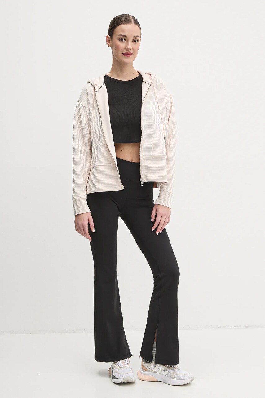 Кофта Dkny жіноча колір бежевий з капюшоном однотонна DP4J9312