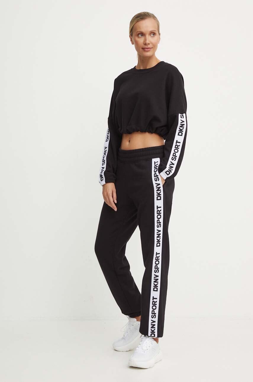 Кофта Dkny жіноча колір чорний з принтом DP4T9939