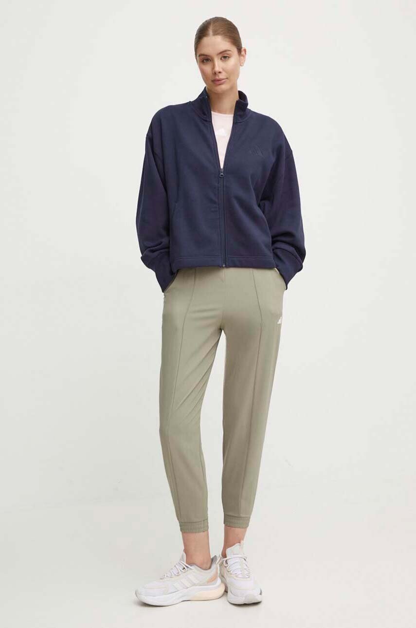 Кофта adidas All SZN жіноча колір синій з принтом IW1062