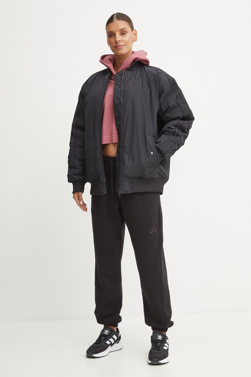Бавовняна кофта adidas All SZN жіноча колір рожевий з капюшоном однотонна IY6848