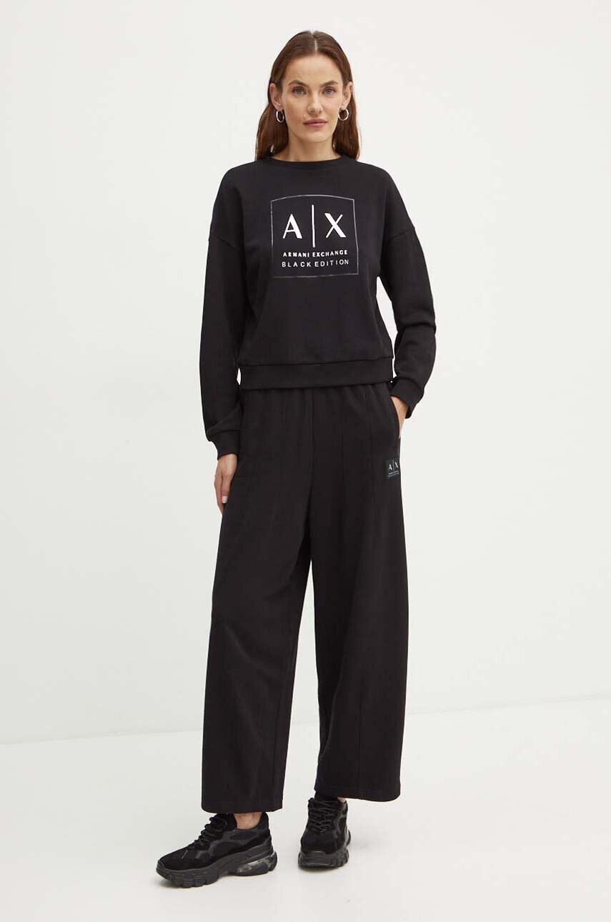 Кофта Armani Exchange жіноча колір чорний з принтом XW000006 AF10172