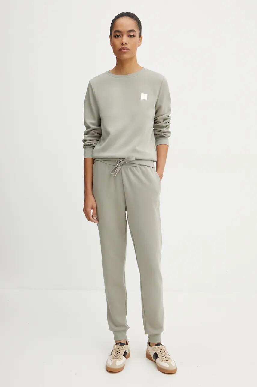 Кофта Armani Exchange жіноча колір сірий однотонна 6DYM62 YJFYZ