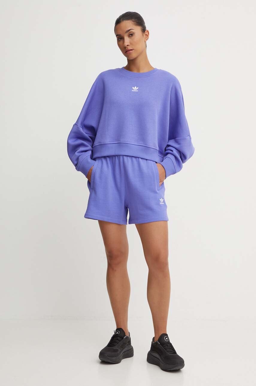 Кофта adidas Originals жіноча колір фіолетовий однотонна IY2543