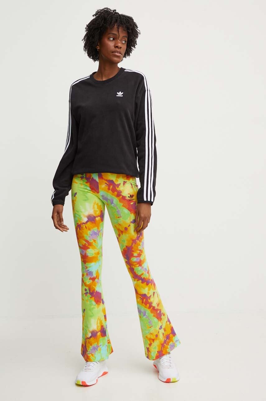 Флісова кофта adidas Originals колір чорний візерунок IY7271