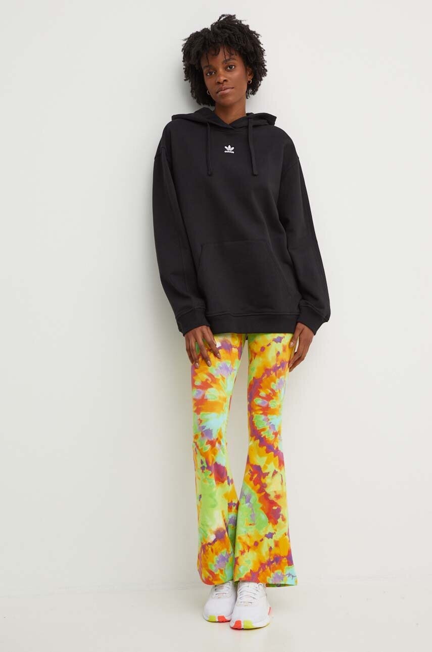 Бавовняна кофта adidas Originals жіноча колір чорний однотонна IY9630