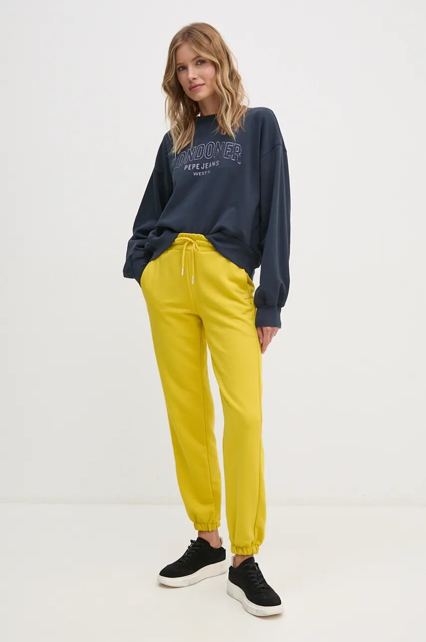 Бавовняна кофта Pepe Jeans FIORELINA жіноча колір синій з принтом PL581464