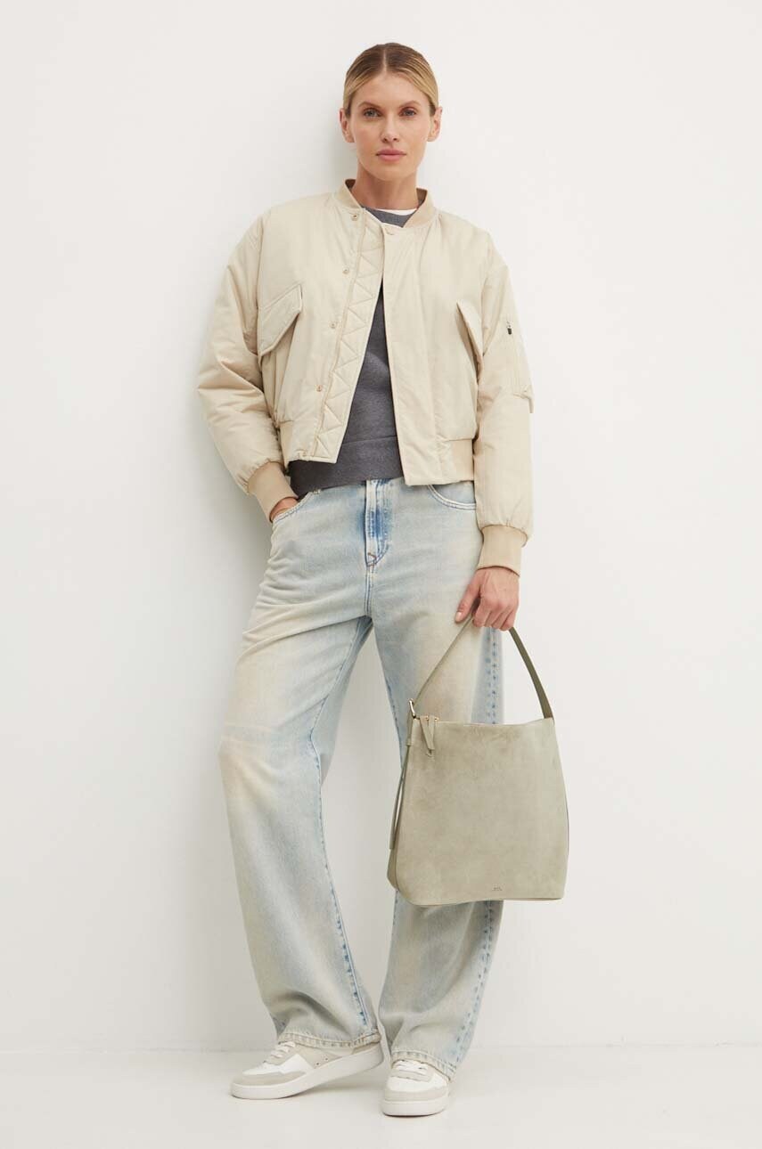 Бавовняна кофта A.P.C. sweat boxy petit vpc жіноча колір сірий однотонна COHBR.F27918