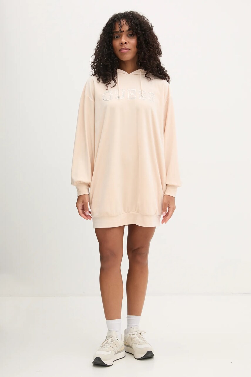 Сукня Guess COUTURE колір бежевий mini oversize V4BQ13 KBXI2