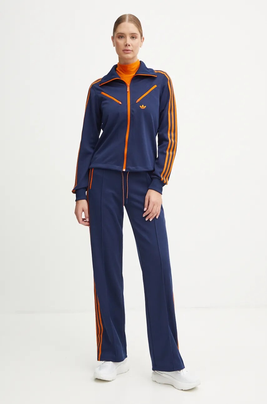 Кофта adidas Originals Montreal Tracktop жіноча колір синій з аплікацією JL9630
