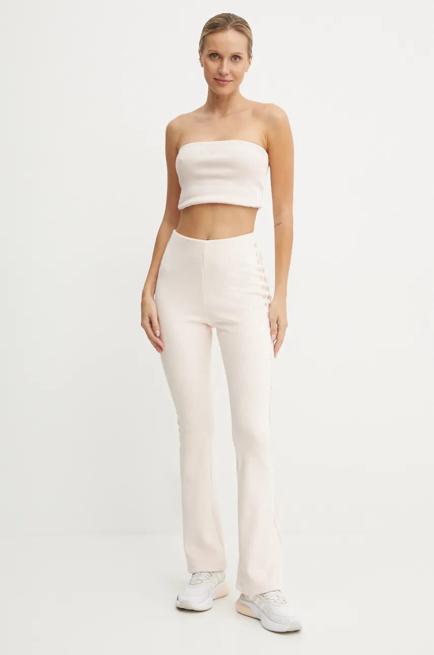 Топ adidas Originals Femme Galore Rib Tube Top колір рожевий JN3025