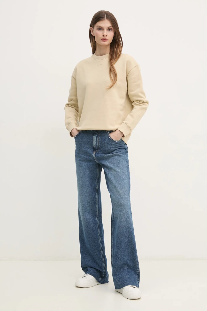 Кофта Calvin Klein жіноча колір бежевий однотонна K20K208329