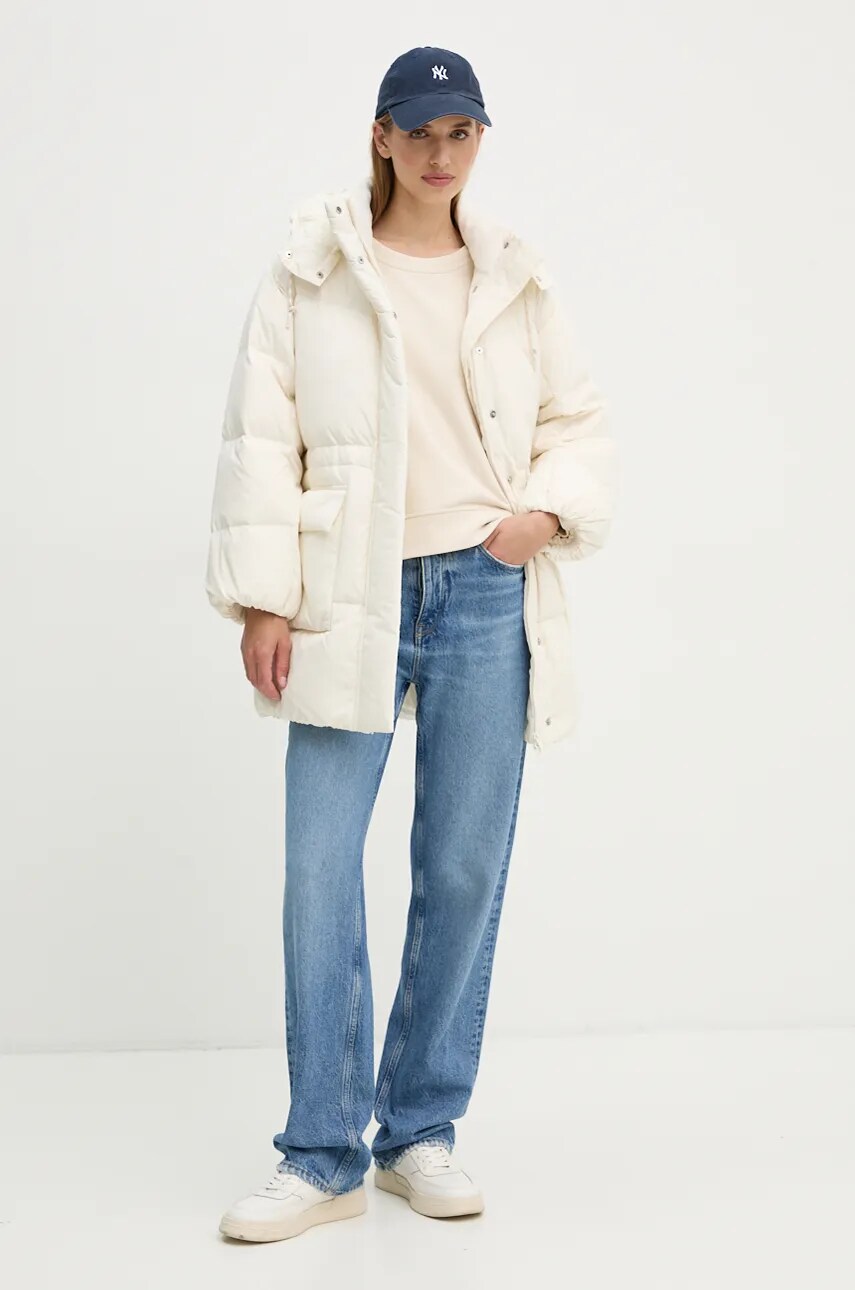 Бавовняна кофта G-Star Raw жіноча колір бежевий з аплікацією D25408-D562