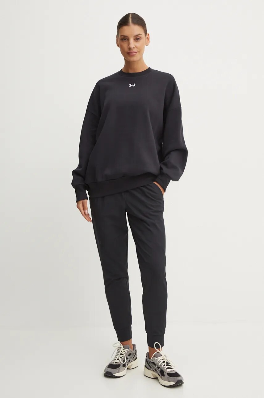 Кофта Under Armour Rival Fleece жіноча колір чорний однотонна 1386463