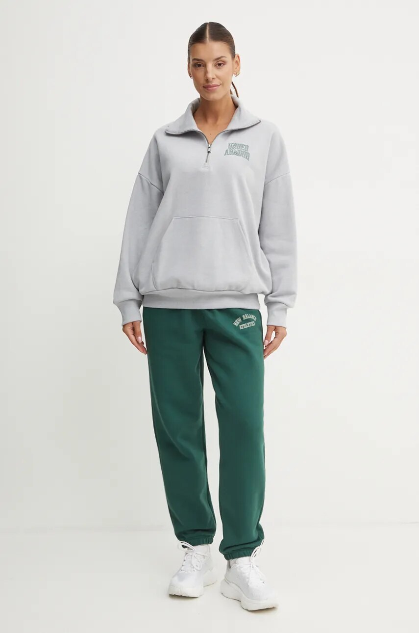 Кофта Under Armour Icon HWT Terry жіноча колір сірий з аплікацією 1386495