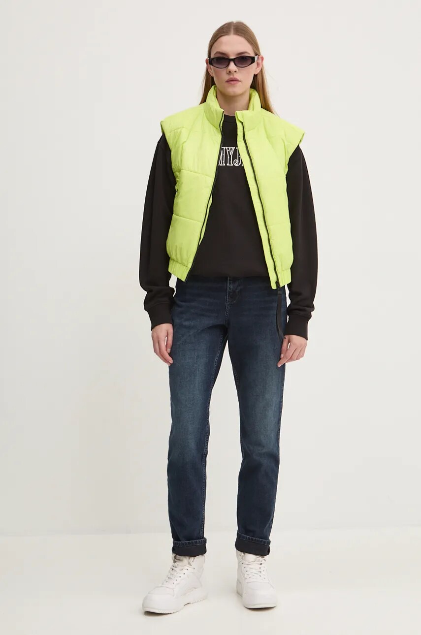Кофта Tommy Jeans жіноча колір чорний з аплікацією DW0DW19713