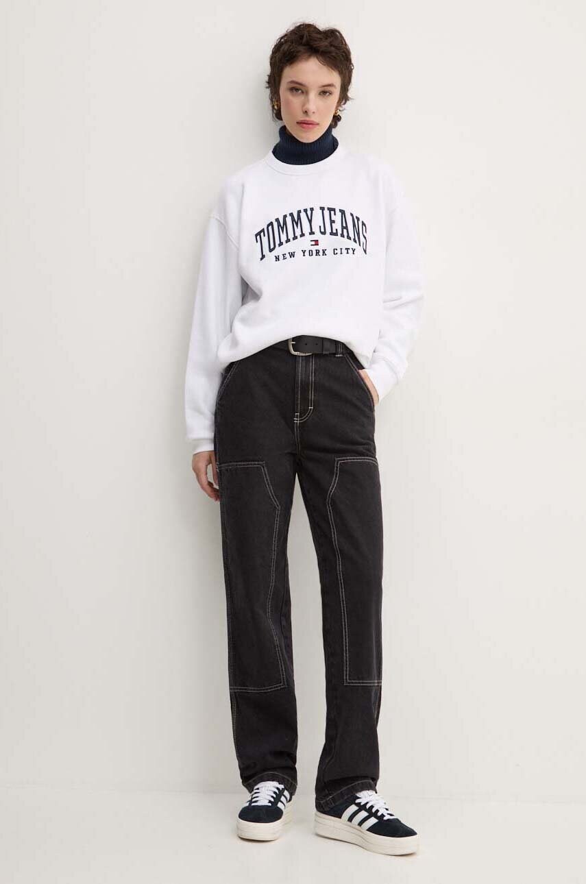 Кофта Tommy Jeans жіноча колір білий з аплікацією DW0DW19824