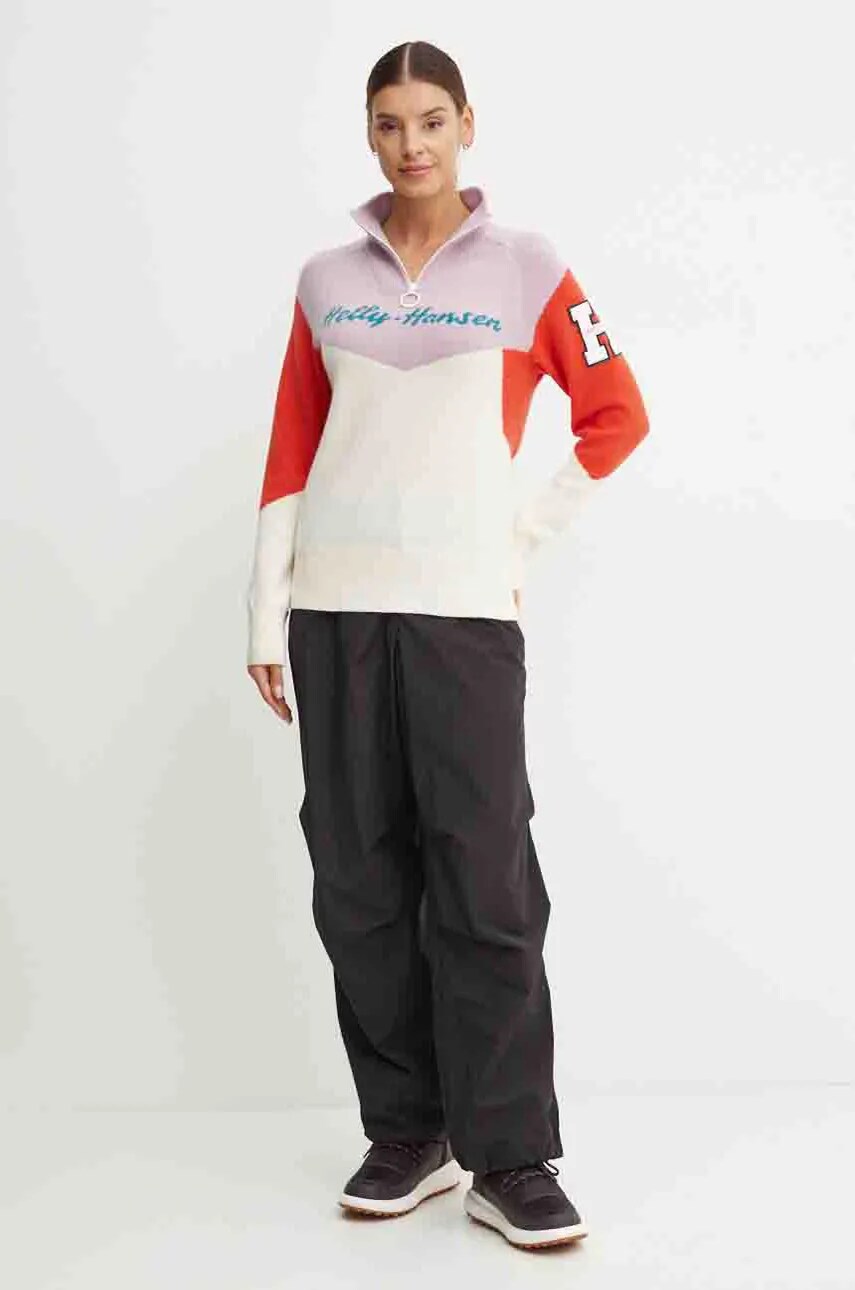 Светр Helly Hansen Apres жіночий колір бежевий теплий гольф 66029