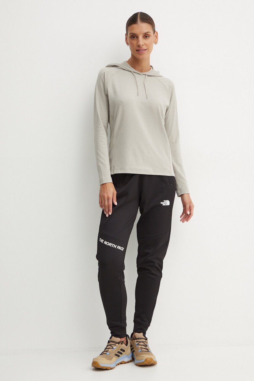Кофта Helly Hansen VERGLAS LIGHT жіноча колір бежевий з капюшоном меланж 62964
