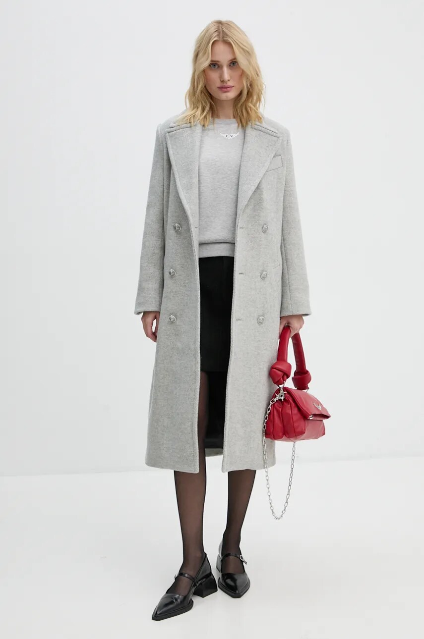 Кофта ZADIG&VOLTAIRE жіноча колір сірий меланж JWSS00606