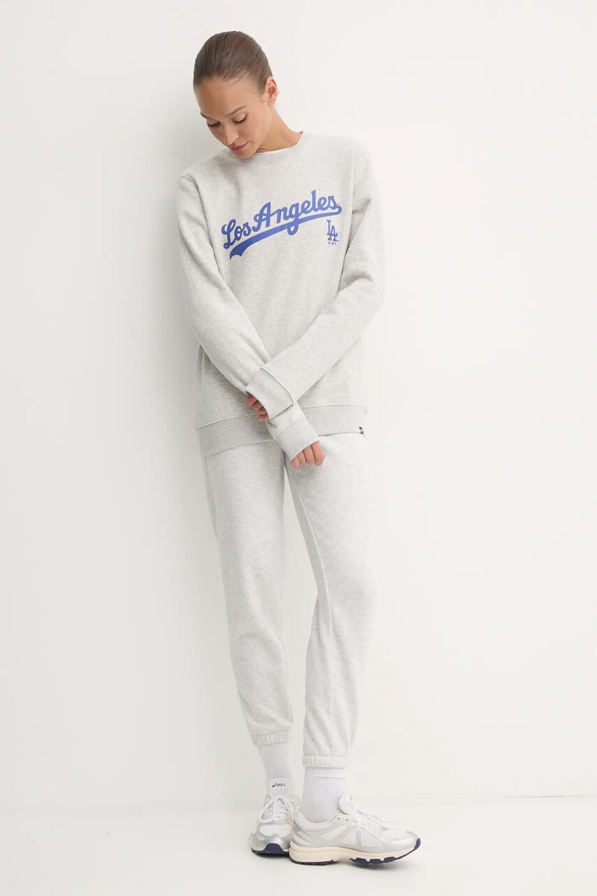 Кофта 47 brand MLB Los Angeles Dodgers жіноча колір сірий з принтом BB012PEMIBC630059CK