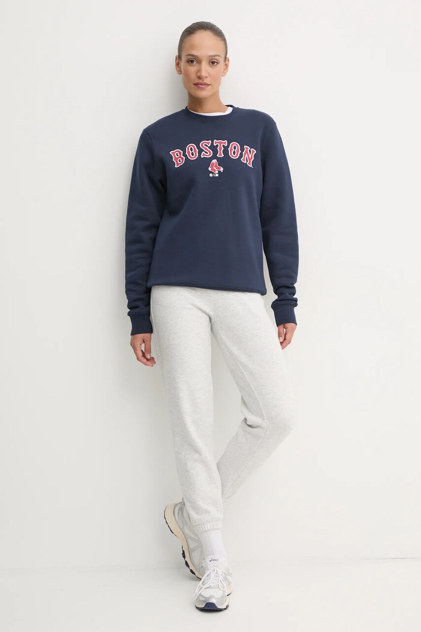 Кофта 47 brand MLB Boston Red Sox жіноча колір синій з принтом BB002PEMIBC630058FN