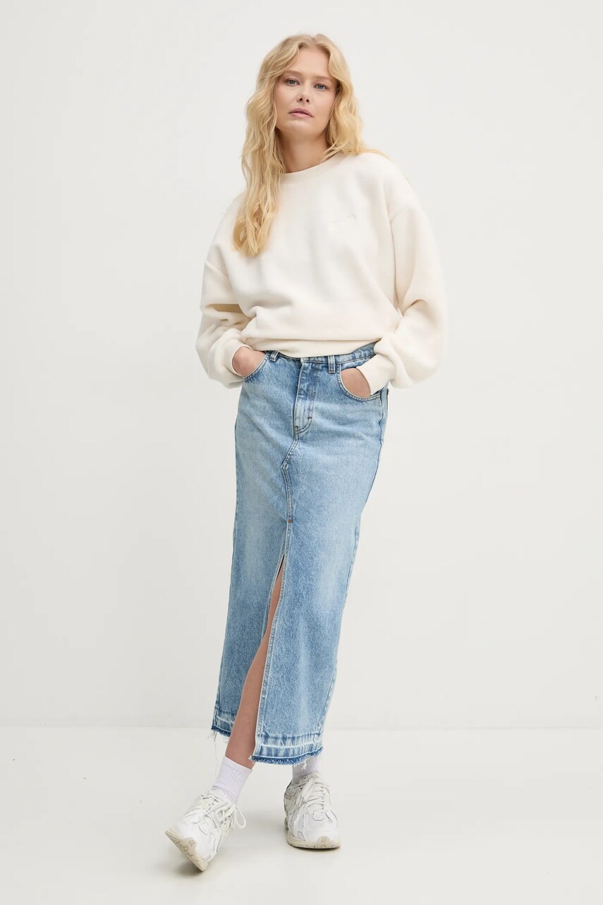 Флісова кофта Volcom колір бежевий однотонна B4632403