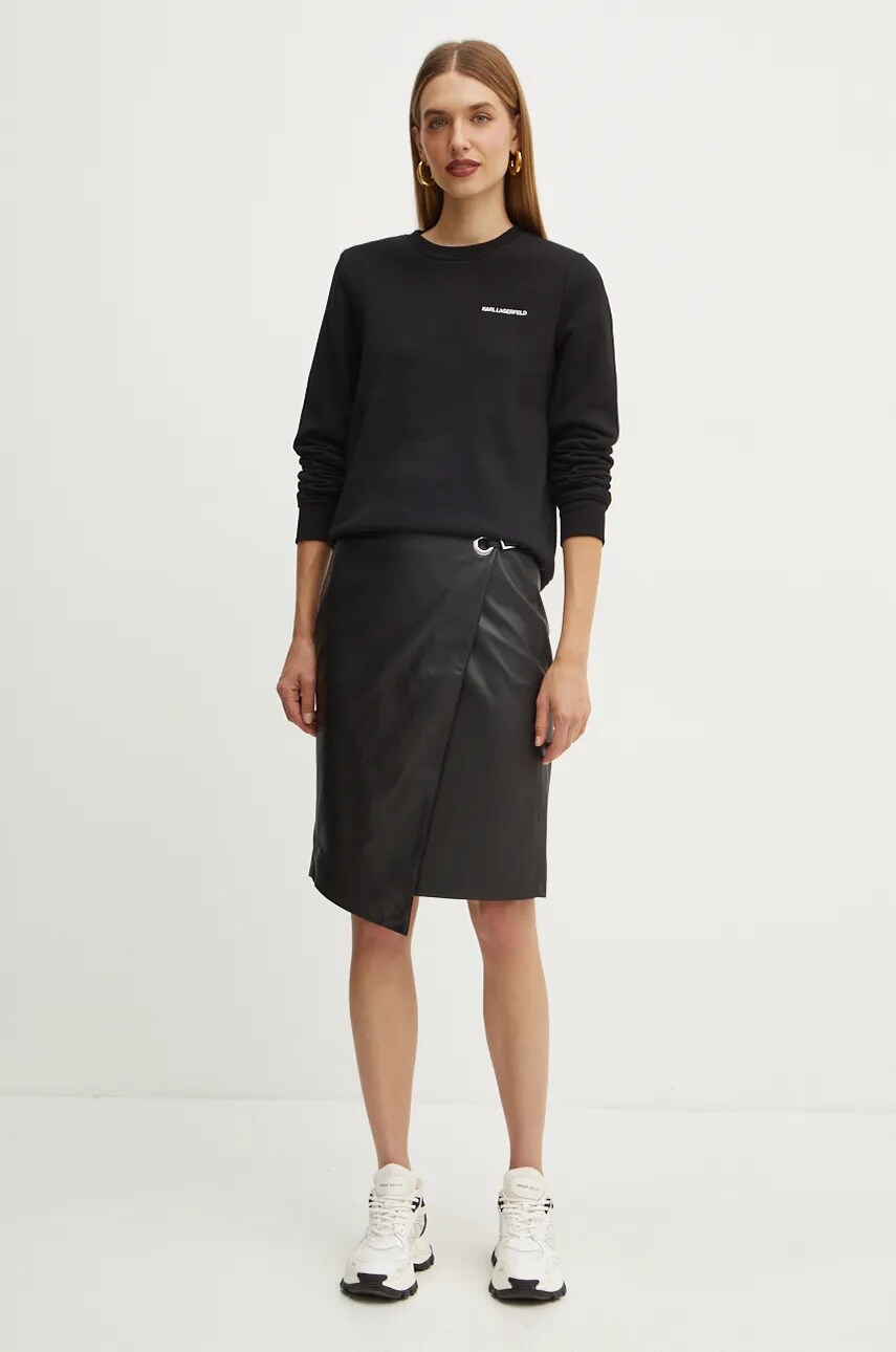 Кофта Karl Lagerfeld жіноча колір чорний однотонна 246W1820