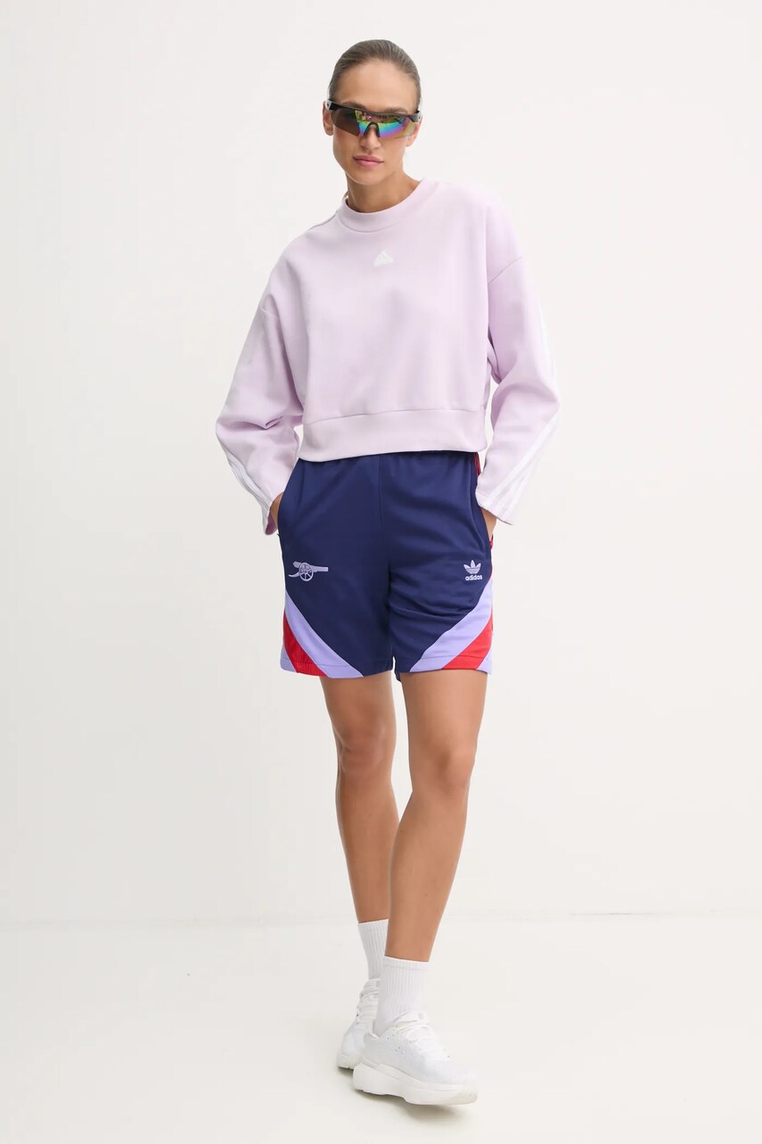 Кофта adidas Future Icons жіноча колір фіолетовий з аплікацією IW5260