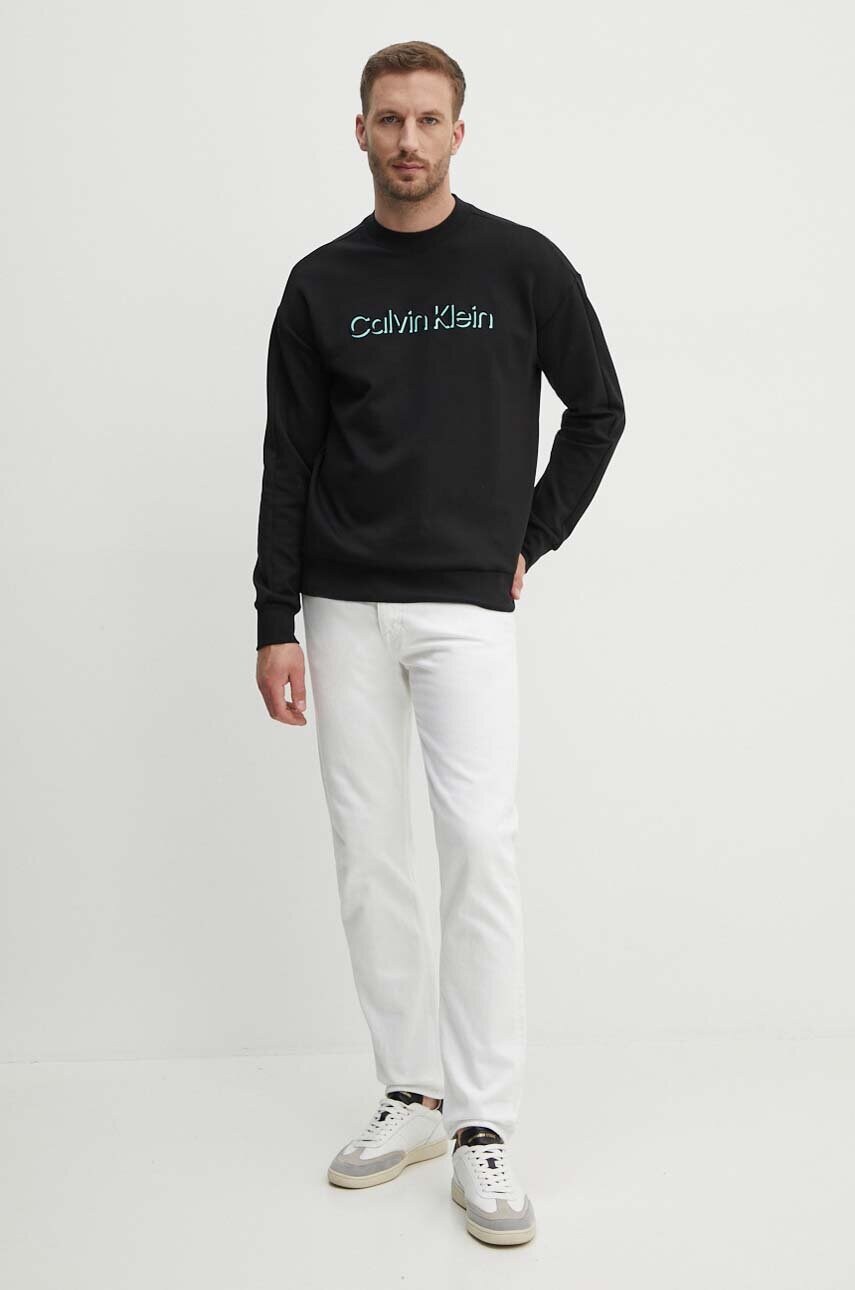 Кофта Calvin Klein чоловіча колір чорний з принтом K10K113081