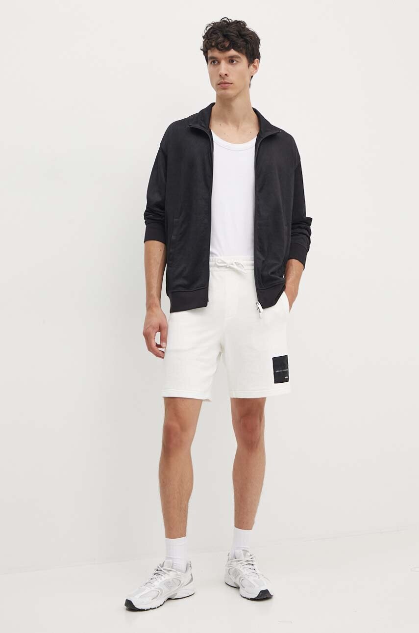 Кофта Armani Exchange чоловіча колір чорний візерунок 6DZMLA ZJNMZ