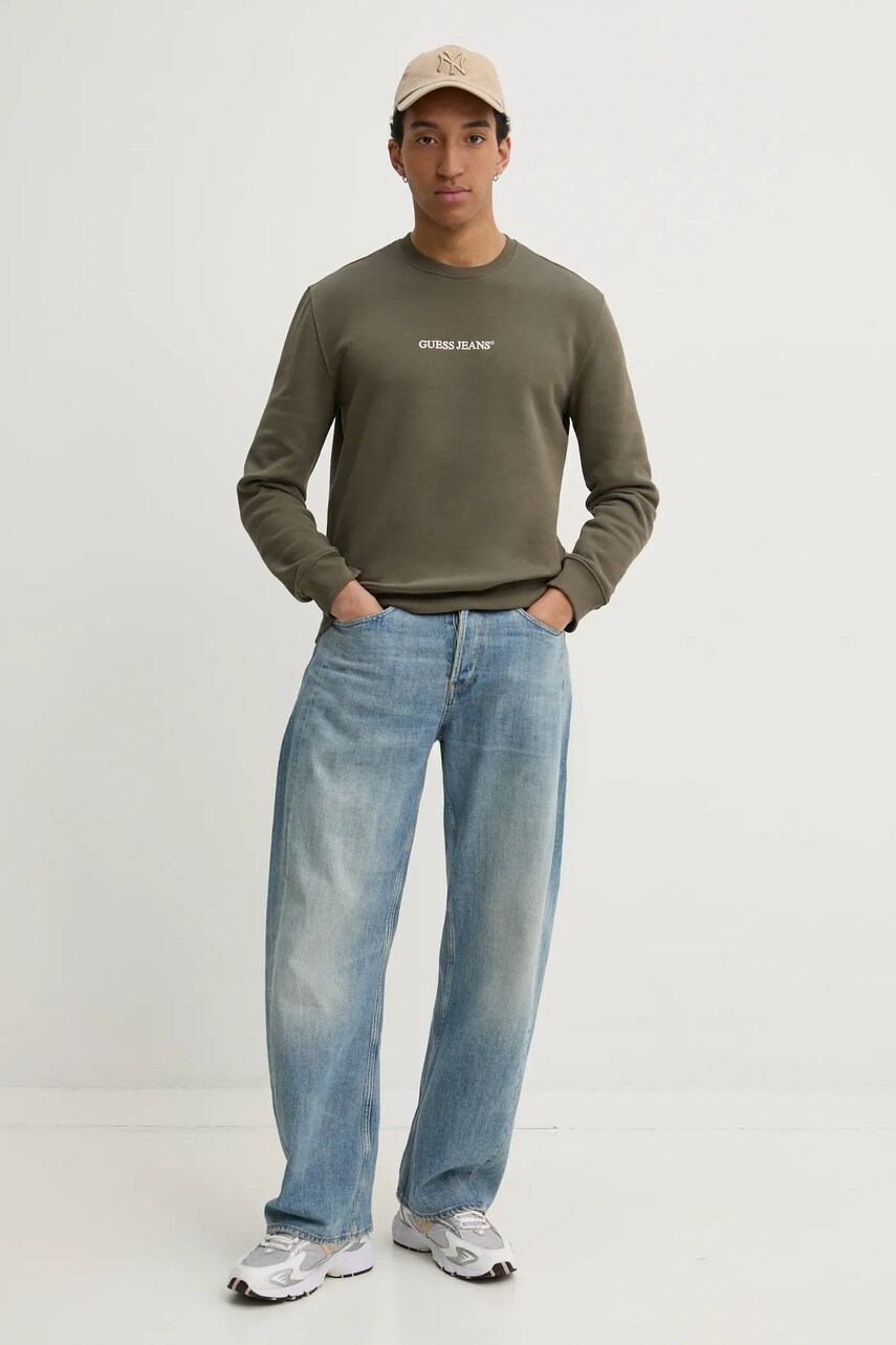 Кофта Guess Jeans колір зелений з аплікацією M4YQ19 K9V31