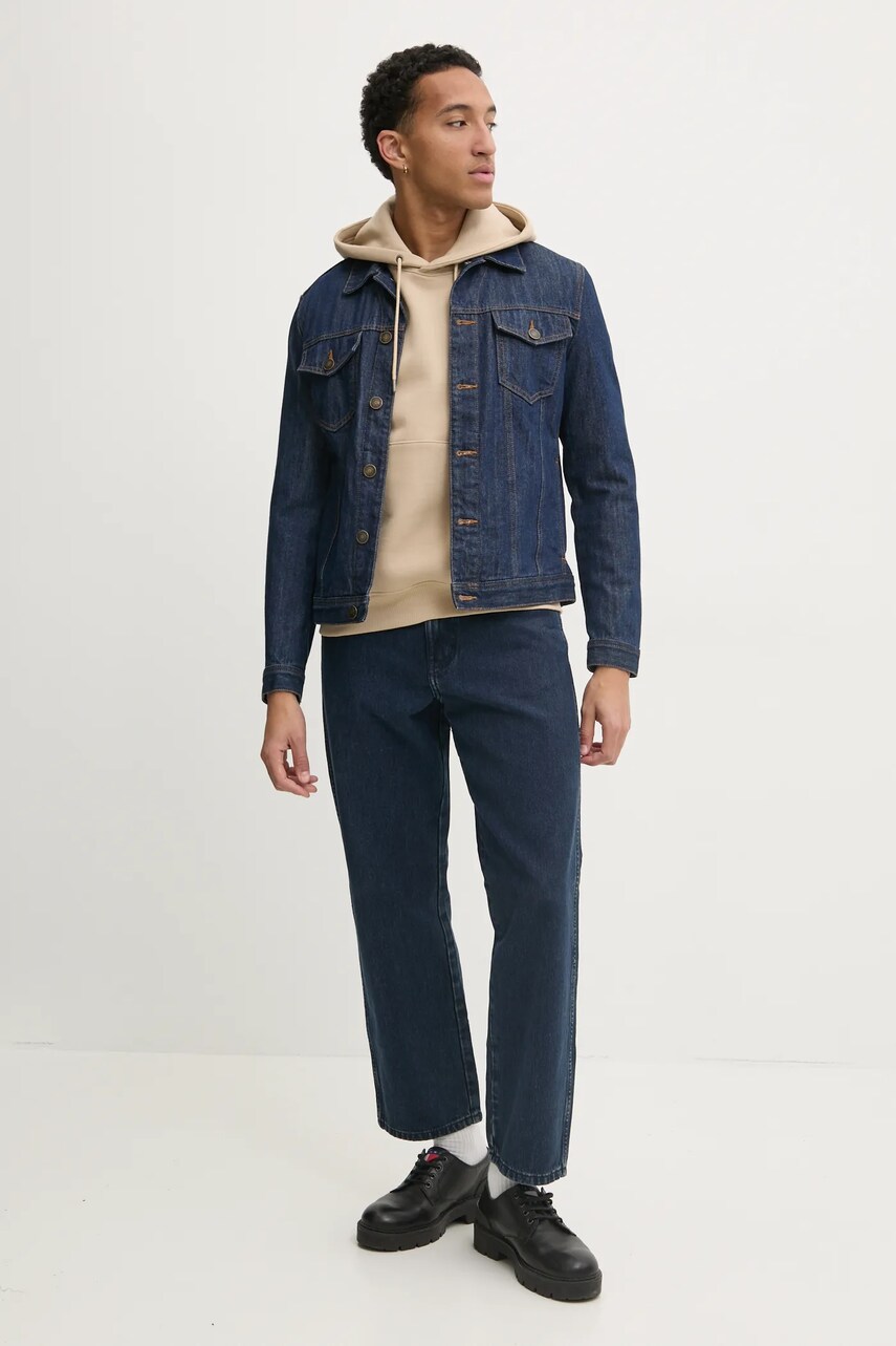 Кофта Guess Jeans чоловіча колір бежевий з капюшоном однотонна M4YQ22 K9V31