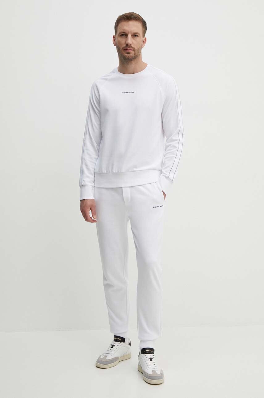 Кофта Michael Kors чоловіча колір білий з аплікацією CT4524C5MF